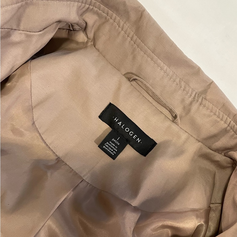 Halogen Women's Beige  Hooded Trench Coat - Picture 2 of 5